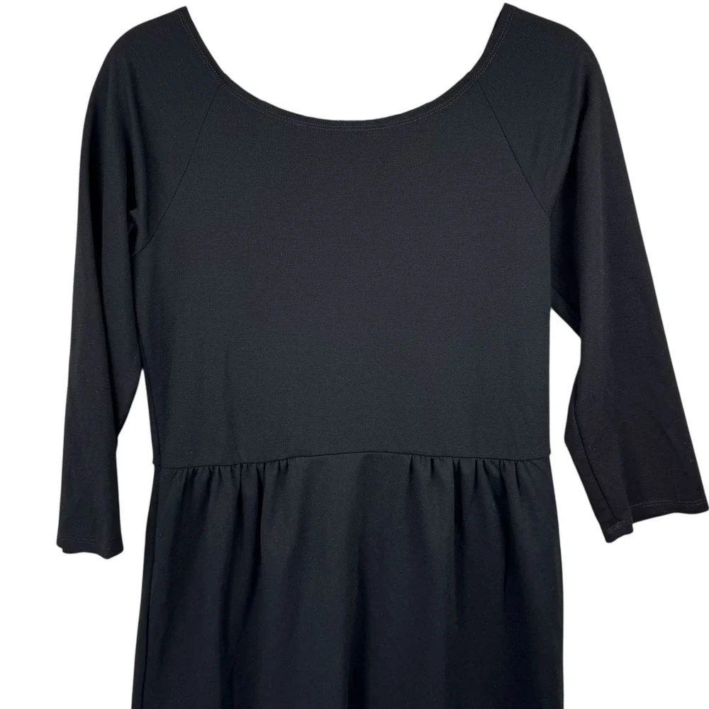 American‎ Eagle Dress Womens Large Black 3/4 Sleeve Scoop Neck Minimalist